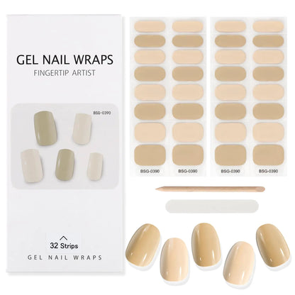 32pcs Quick Cure Gel Nail Stickers Kit with Accessories